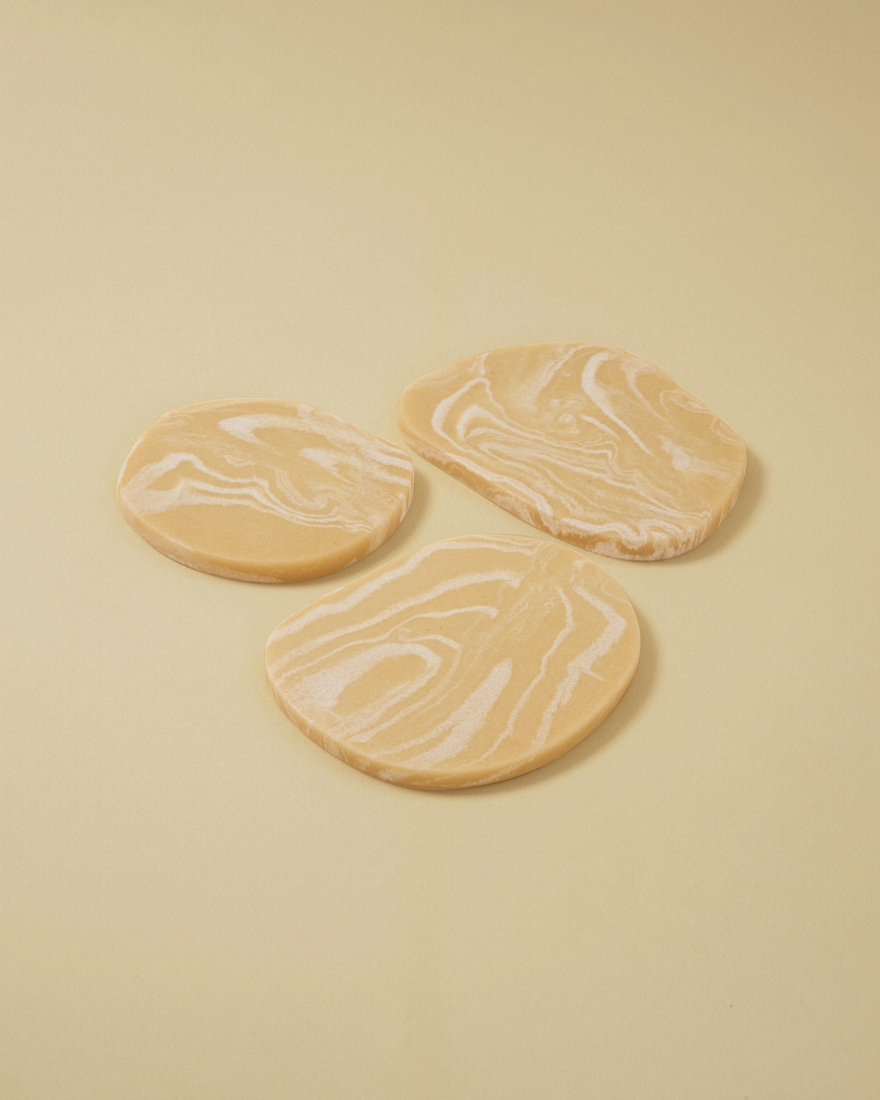 Puddle Coasters - Set of 3 - Salted Caramel
