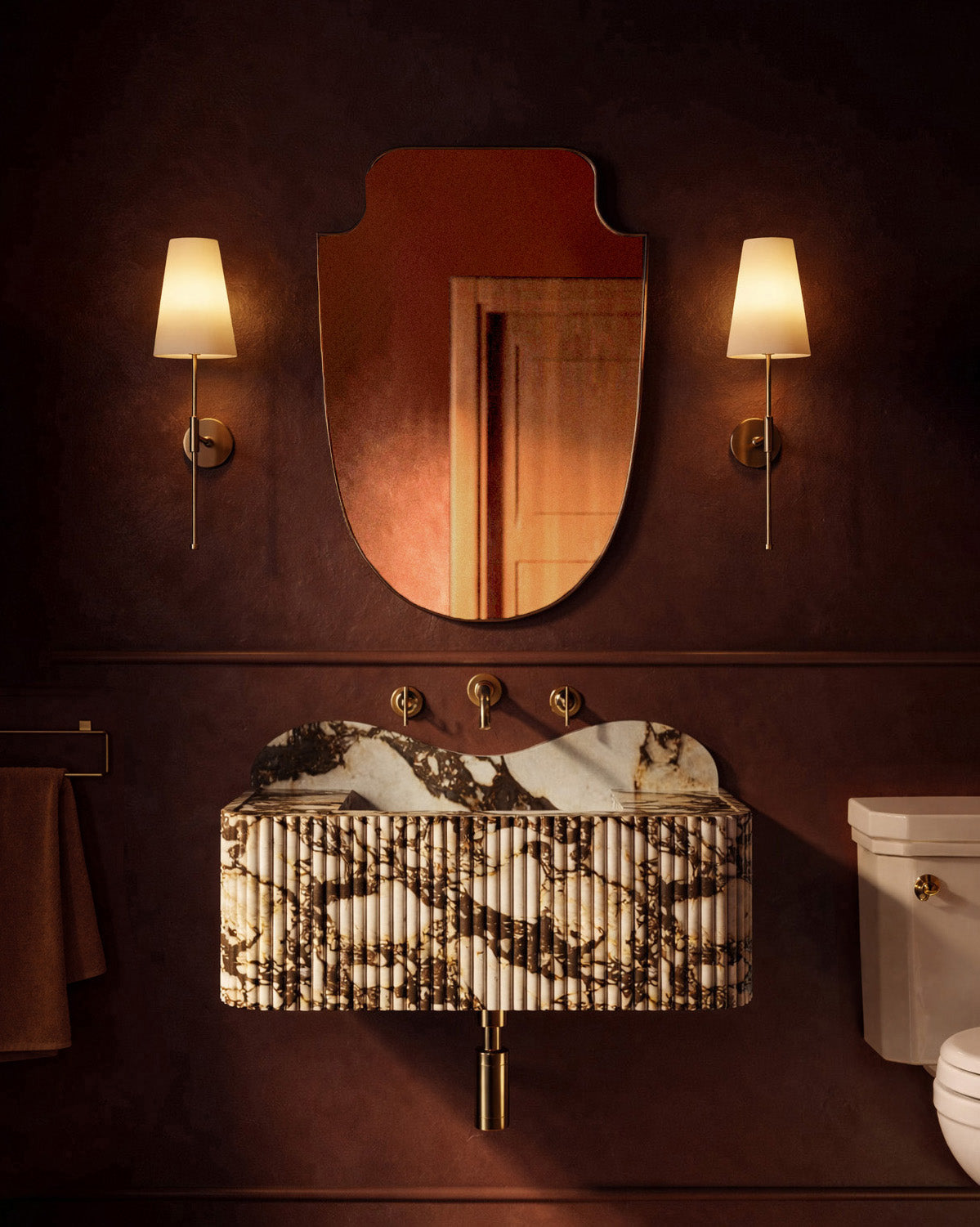 Shelda Gold Wall Mirror